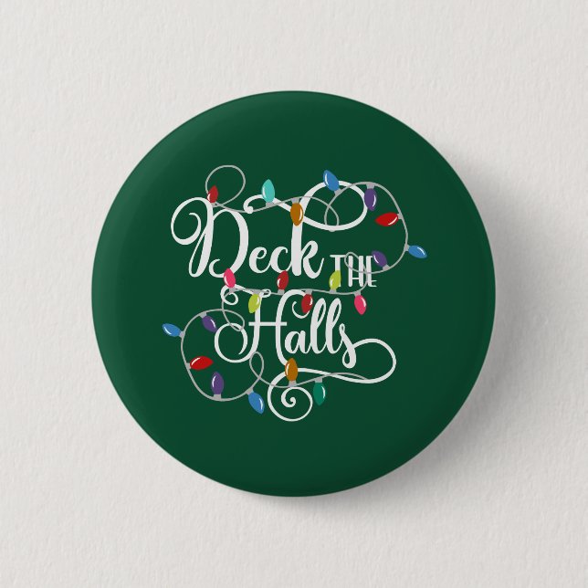 Badge Rond 5 Cm pont des halls lumières de Noël (Devant)