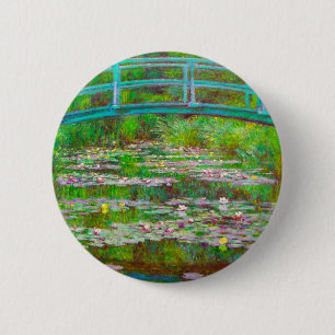 Badge Rond 5 Cm Pont japonais Monet et nappes d'eau