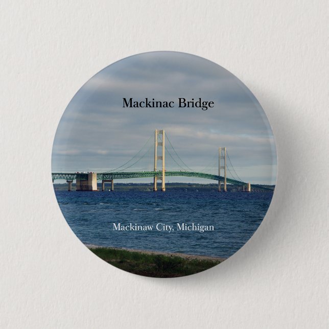 Badge Rond 5 Cm Pont Mackinaw (Devant)