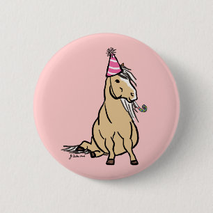 Badge Rond 5 Cm Pony Palomino