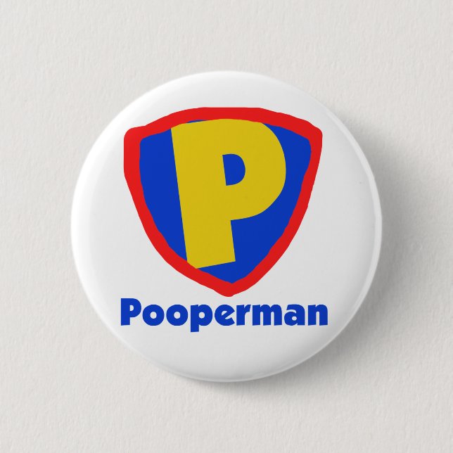 Badge Rond 5 Cm Pooperman (Devant)