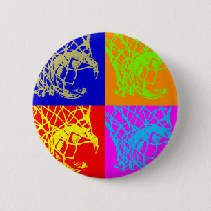 Badge Rond 5 Cm Pop Art Basket