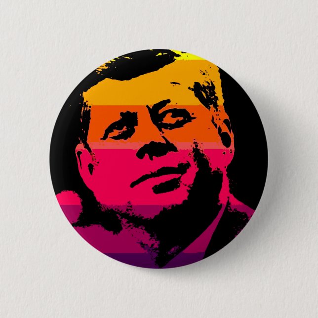 Badge Rond 5 Cm Pop Art Jack JFK John F. Kennedy (Devant)