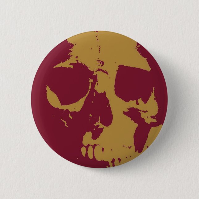 Badge Rond 5 Cm Pop Art Skull (Devant)