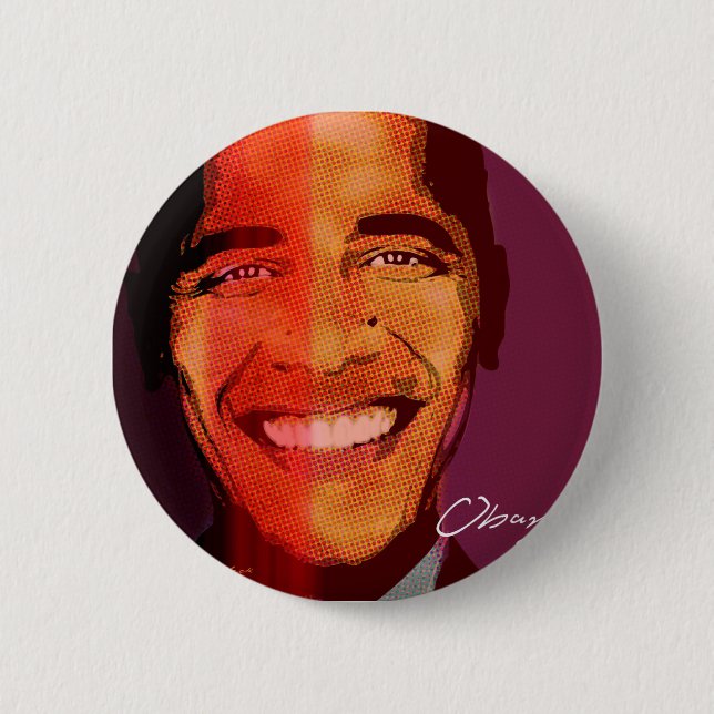 Badge Rond 5 Cm Pop_Barack_Obama (Devant)