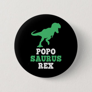 Badge Rond 5 Cm Popo-saurus Rex Dino Dinosaure Drôle Poposaurus