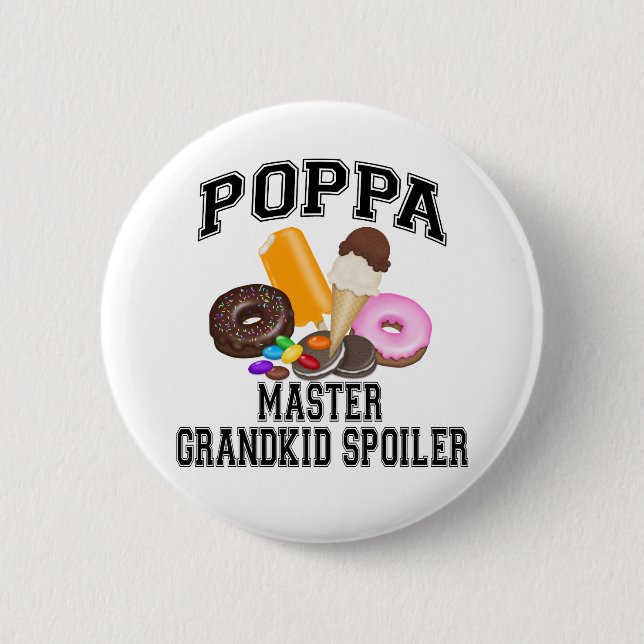 Badge Rond 5 Cm Poppa Spoiler (Devant)