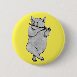 Badge Rond 5 Cm Porc drôle