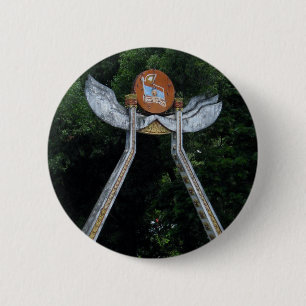 Badge Rond 5 Cm Porte Laotienne