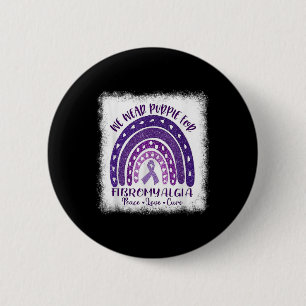 Badge Rond 5 Cm Porter En Mai Violet Fibromyalgie Gnome De Sensibi