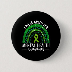 Badge Rond 5 Cm Porter vert pour la sensibilisation à la santé men