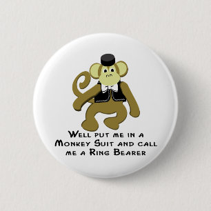 Badge Rond 5 Cm Porteur/Singe