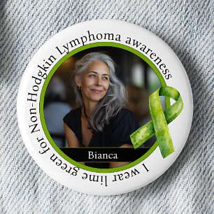 Badge Rond 5 Cm Portez du vert citron pour la sensibilisation au l