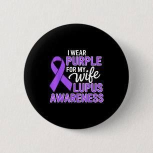 Badge Rond 5 Cm Portez du violet pour le mois de sensibilisation a
