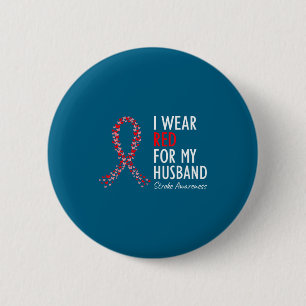 Badge Rond 5 Cm Portez Rouge Survivant de la Sensibilisation aux A