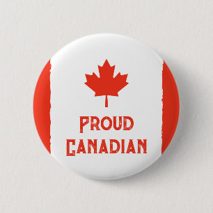 Badge Rond 5 Cm Portez votre fierté : drapeau du Canada classique