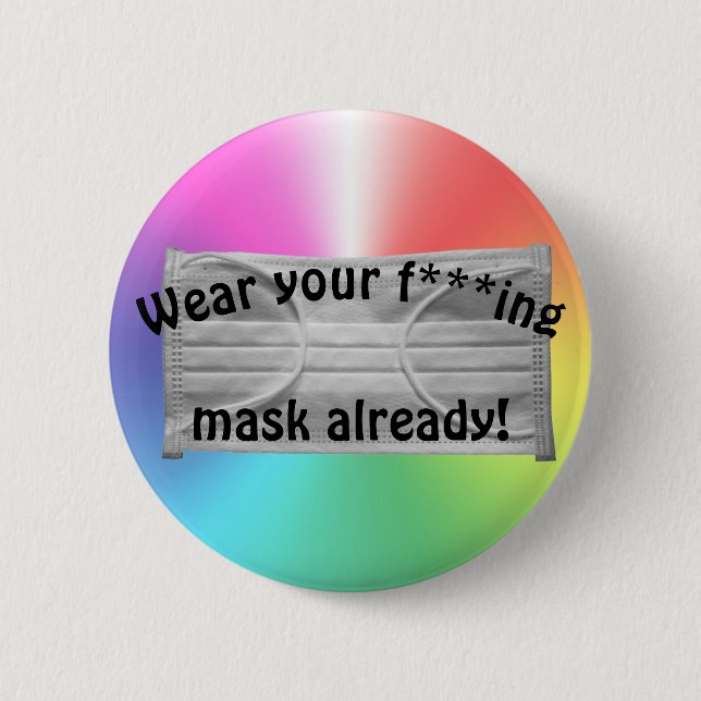 Badge Rond 5 Cm Portez votre masque (Devant)