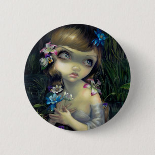 Badge Rond 5 Cm "Portrait bouton d'Ophélie"