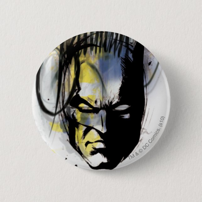 Badge Rond 5 Cm Portrait de Batman Airbrush (Devant)