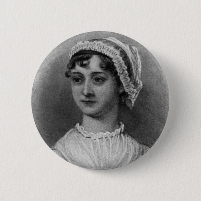 Badge Rond 5 Cm Portrait de Jane Austen (Devant)