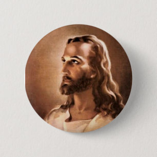 Badge Rond 5 Cm Portrait de Jésus Christ
