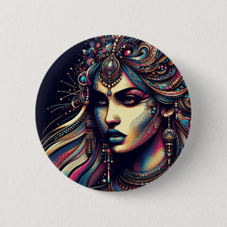 Badge Rond 5 Cm "Portrait esthétique vif"