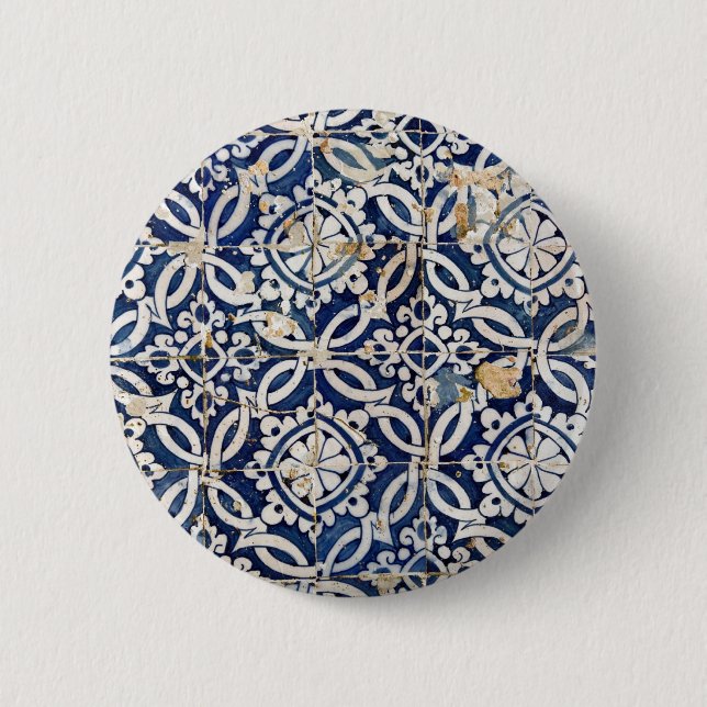 Badge Rond 5 Cm Portugais vintage Azulejo (Devant)