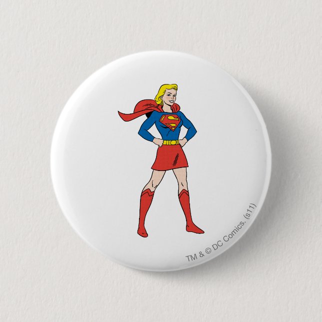 Badge Rond 5 Cm Pose superfille 7 (Devant)