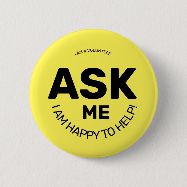 Badge Rond 5 Cm Posez-moi une question (Devant)