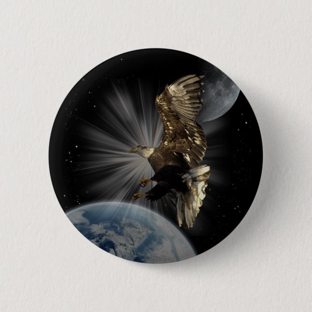 Badge Rond 5 Cm "POSSIBILITÉS" Cadeaux Motivationnels d'aigle à tê (Devant)