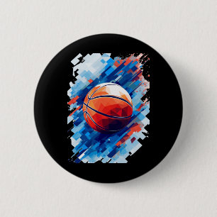 Badge Rond 5 Cm Poster d'art de basket-ball Graphique 1