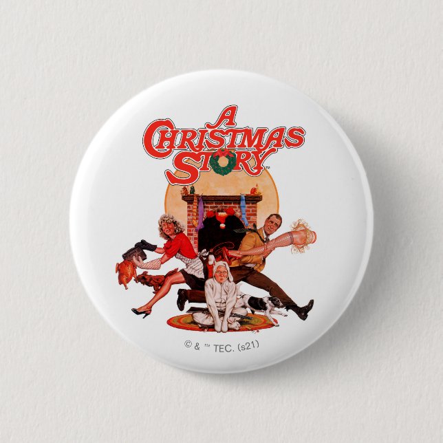 Badge Rond 5 Cm Poster d'une histoire de Noël (Devant)