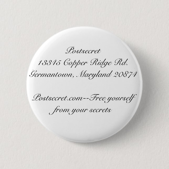 Badge Rond 5 Cm Postsecret (Devant)
