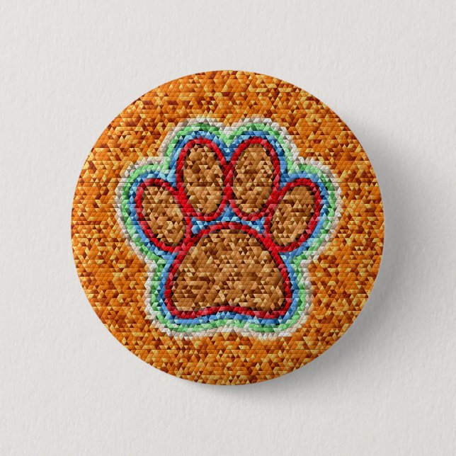 Badge Rond 5 Cm Pot de chien basse (Devant)