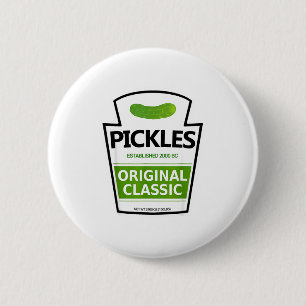 Badge Rond 5 Cm Pot de cornichon de costume paresseux 