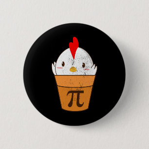 Badge Rond 5 Cm Pot de poulet tarte amusant Pi Jour 3.14 Mars 14 V