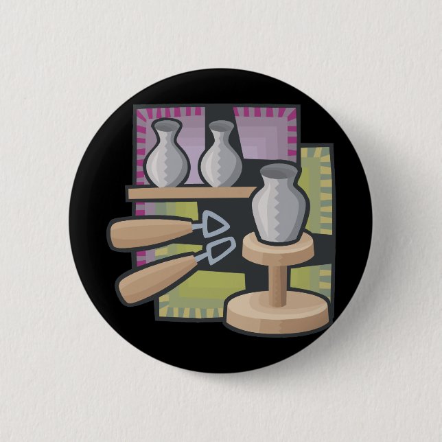 Badge Rond 5 Cm Potier (Devant)