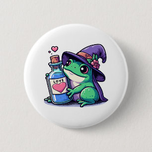 Badge Rond 5 Cm Potion d'amour sorcière Kawaii