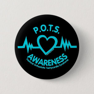 Badge Rond 5 Cm POTS...Bouton cardiaque