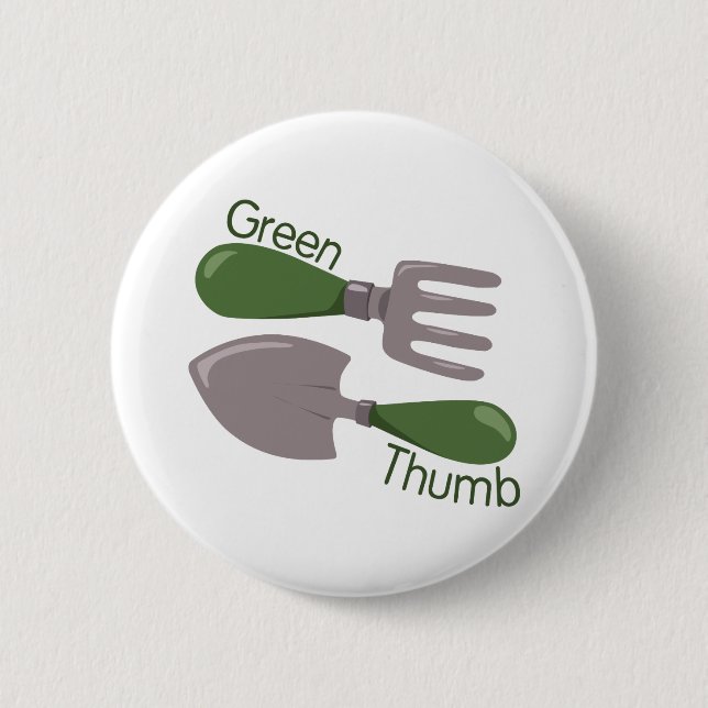 Badge Rond 5 Cm Pouce vert (Devant)