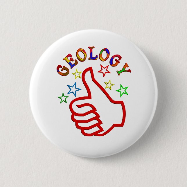 Badge Rond 5 Cm Pouces de géologie (Devant)