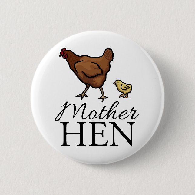 Badge Rond 5 Cm Poule de mère (Devant)