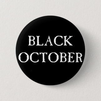 Badge Rond 5 Cm Poules mouillées 1er octobre noir