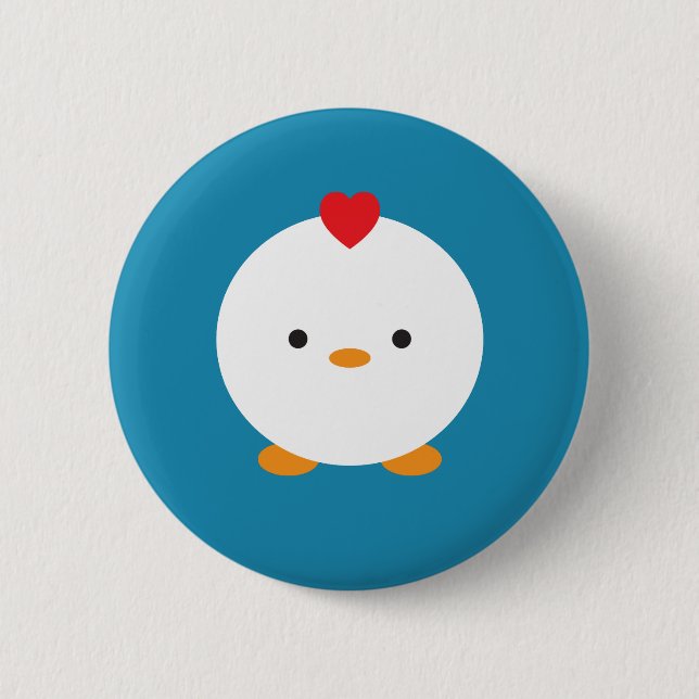 Badge Rond 5 Cm Poulet (Devant)