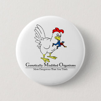 Badge Rond 5 Cm Poulet de GMO