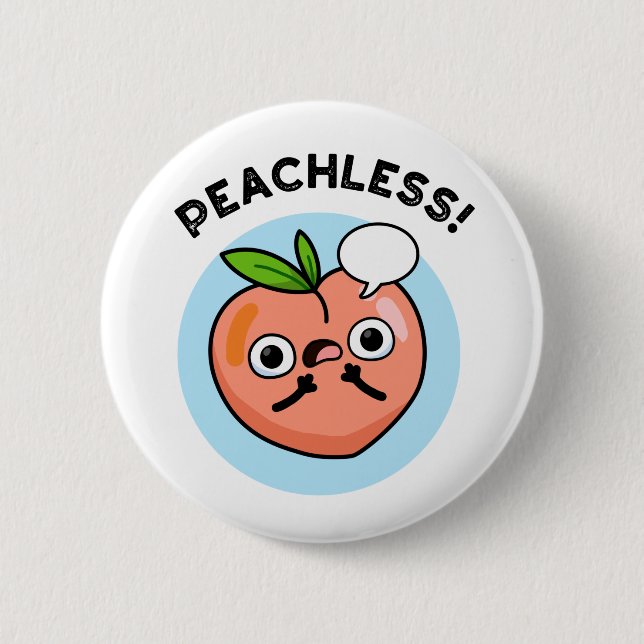 Badge Rond 5 Cm Poulet De Pêche Fruit Sans Perche (Devant)