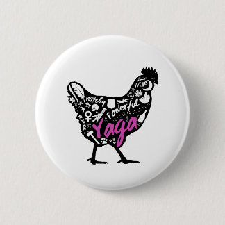 Badge Rond 5 Cm Poulet Yaga