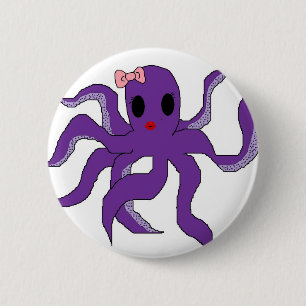 Badge Rond 5 Cm Poulpe