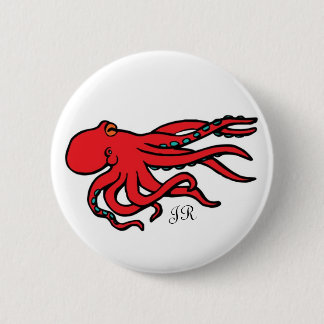 Badge Rond 5 Cm Poulpe