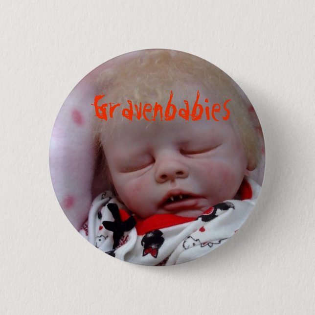 Badge Rond 5 Cm Poupée d'horreur de Gravenbabies (Devant)